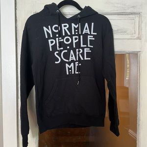 Normal people scare me sweatshirt, adult small